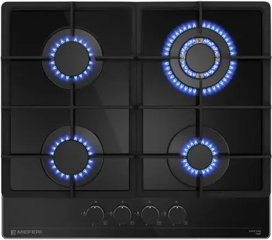 Газовая панель MEFERI MGH604BK GLASS POWER фото 1 в Ростове-на-Дону