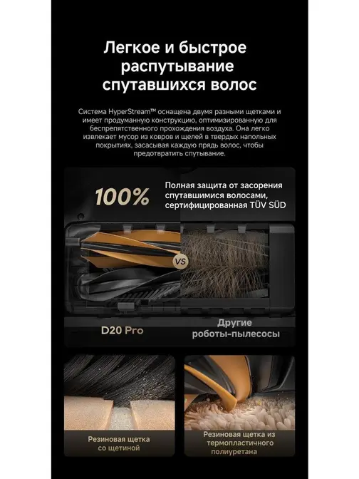 Робот-пылесос Dreame D20 Pro Black фото 12 в Ростове-на-Дону