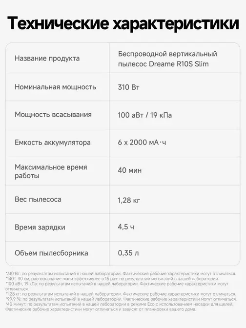 Беспроводной пылесос Dreame R10s Slim фото 14 в Ростове-на-Дону