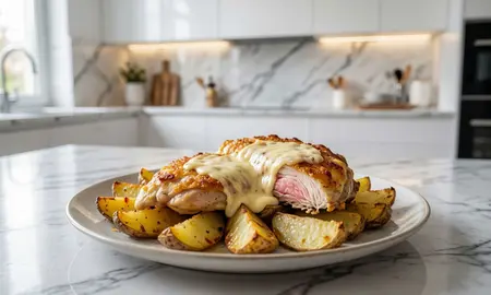 Картошка по-французски с курицей в духовке: пошаговый рецепт