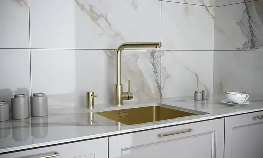 Дозатор Paulmark STORK D006-LG, светлое золото фото 3 в Ростове-на-Дону