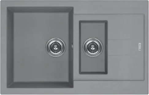 Мойка кухонная KUCHENSTERN PLAT 60-2 207TN20 Титан фото 1 в Ростове-на-Дону
