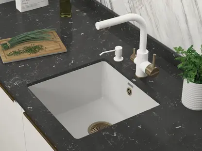 Смеситель Paulmark ESSEN Es213011-431BR белый матовый-бронза фото 2 в Ростове-на-Дону