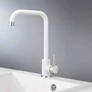 Смеситель GRANULA Standart ST-4033, БЕЛЫЙ фото 2 в Ростове-на-Дону