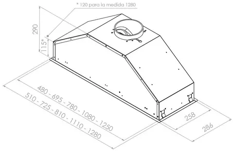 Вытяжка Pando GTI/810 INOX V.1050 ECO SEC PLUS фото 3 в Ростове-на-Дону