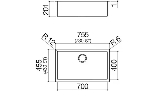 Мойка кухонная Barazza 1QR70I фото 2 в Ростове-на-Дону