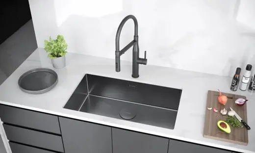 Мойка кухонная KUCHENSTERN KRAFT 80 504SS50 Нержавеющая сталь фото 2 в Ростове-на-Дону