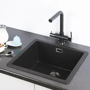 Мойка SCHOCK  Greenwich 50  Cristadur 456х456 (подстольный монтаж) магма фото 2 в Ростове-на-Дону