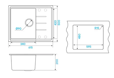 Мойка кухонная KUCHENSTERN FLUG 45 108VA10 Ваниль фото 2 в Ростове-на-Дону