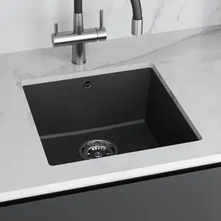 Мойка кухонная KUCHENSTERN UNDER 50 100AN10 Антрацит фото 3 в Ростове-на-Дону