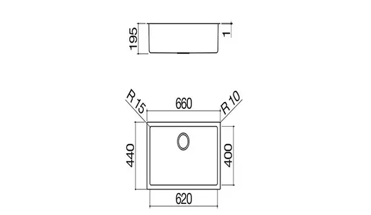 Мойка кухонная Barazza 1X6240S фото 2 в Ростове-на-Дону