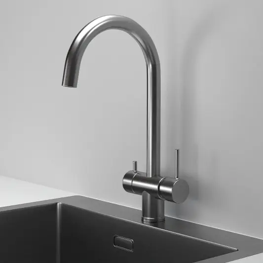 Смеситель GRANULA Kitchen Space 7104, СТАЛЬ САТИН фото 2 в Ростове-на-Дону Смеситель GRANULA Kitchen Space 7104, СТАЛЬ САТИН фото 2 в Ростове-на-Дону