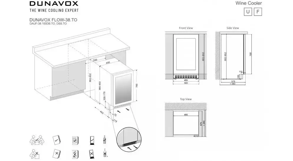 Винный холодильник Dunavox DAUF-38.100DB.TO фото 5 в Ростове-на-Дону