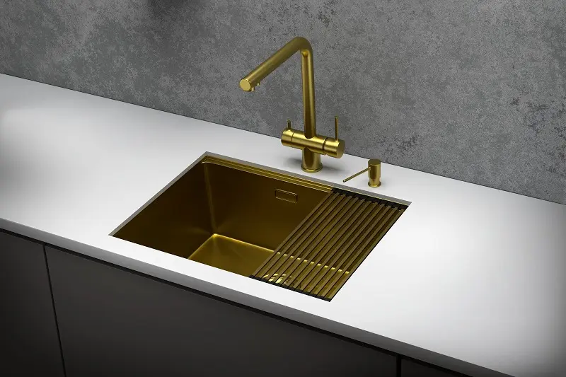 Мойка GRANULA Kitchen Space 6045U, ЗОЛОТО САТИН фото 3 в Ростове-на-Дону