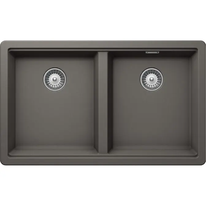 Мойка SCHOCK  Greenwich 80-2  Cristadur (подстольный монтаж) серебристый камень фото 1 в Ростове-на-Дону