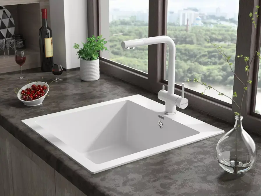 Смеситель Paulmark SKALEN Sk213020-WH белый матовый фото 2 в Ростове-на-Дону