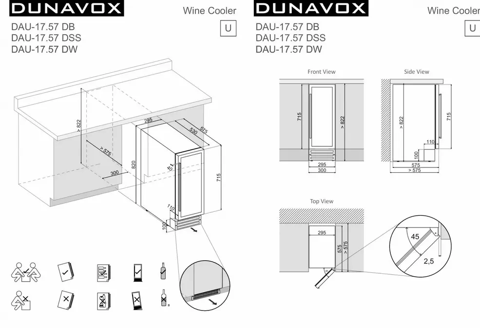 Винный шкаф Dunavox DAU-17.57 DSS фото 3 в Ростове-на-Дону