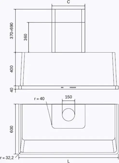 Вытяжка ILVE AM-150/BL фото 4 в Ростове-на-Дону