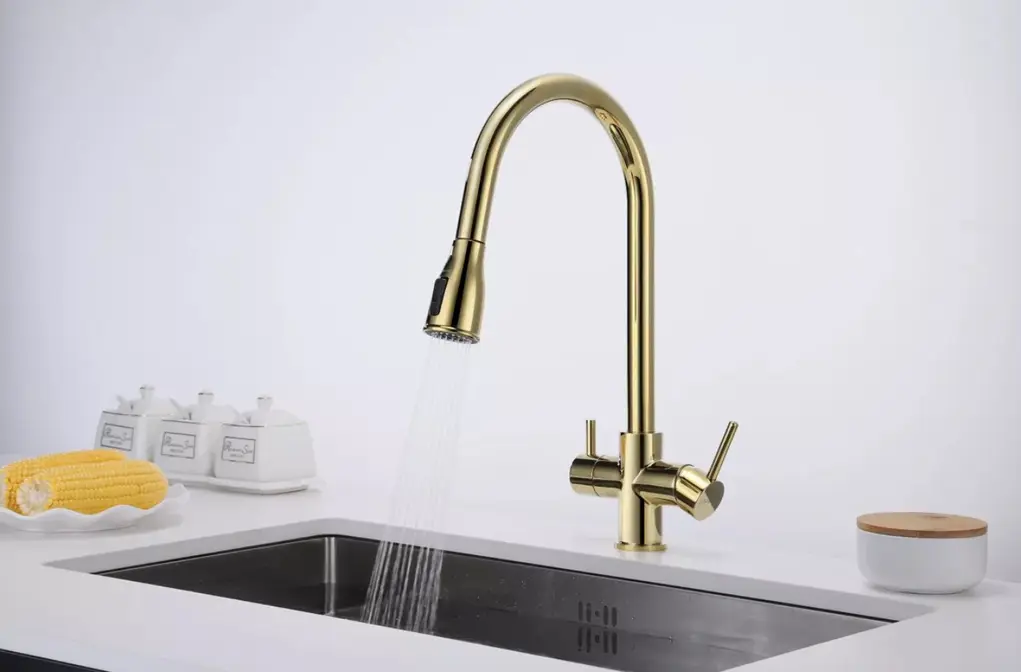 Смеситель Paulmark LANGE La214212-G золото фото 4 в Ростове-на-Дону