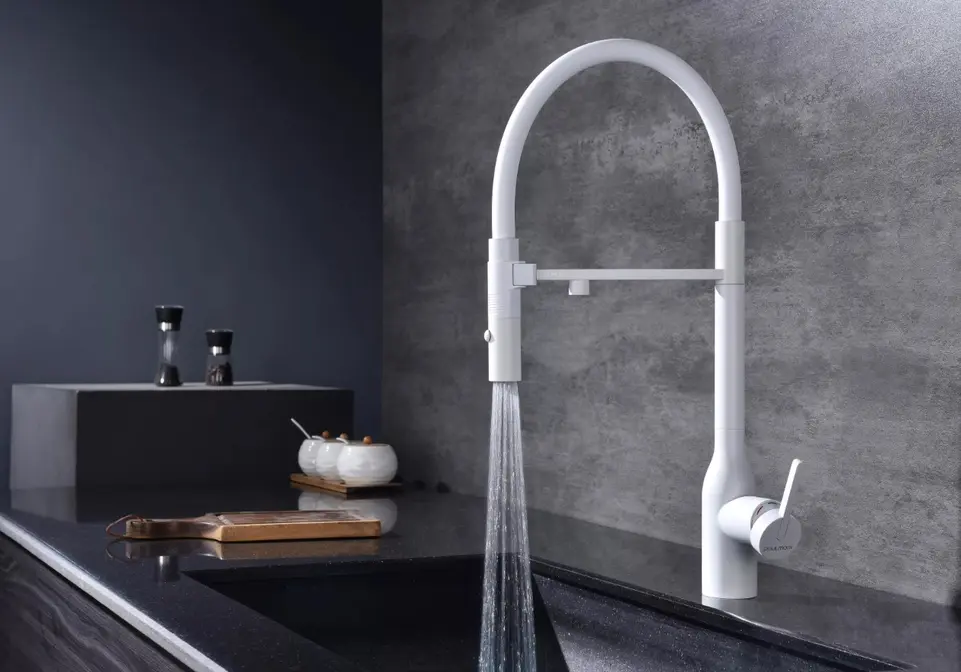Смеситель Paulmark MAGNETO ONE Ma213188-WH белый матовый фото 4 в Ростове-на-Дону