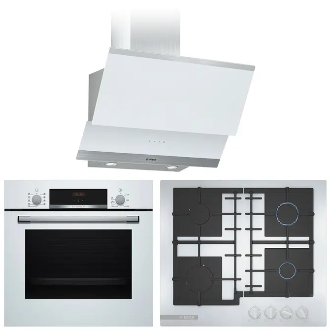 Bosch (варочная панель PNP6B2B92R + духовой шкаф HBF534EW0R + вытяжка DWK065G20T) в Ростове-на-Дону