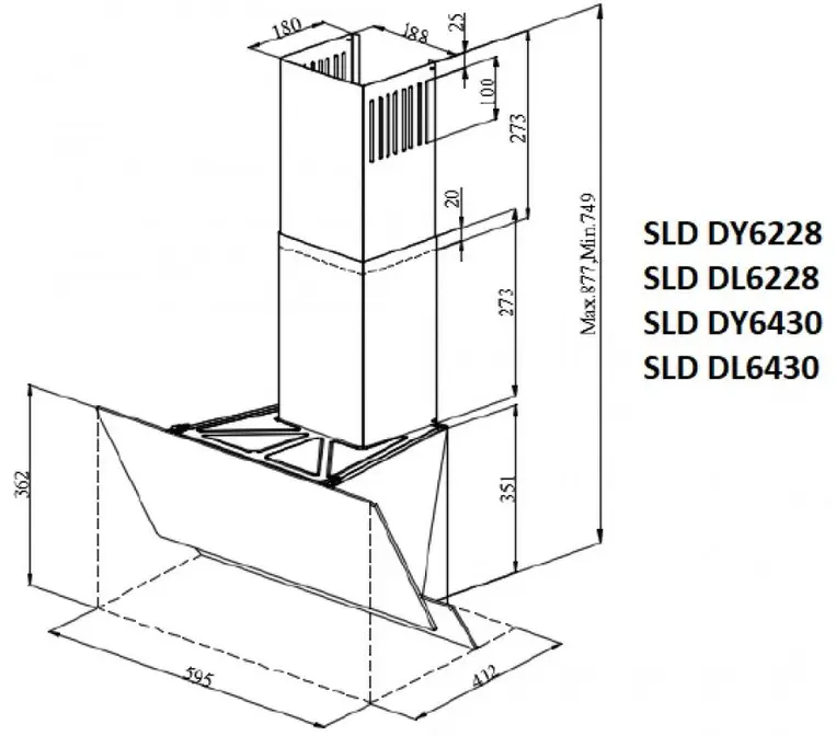 Вытяжка Schaub Lorenz SLD DY6228 фото 7 в Ростове-на-Дону