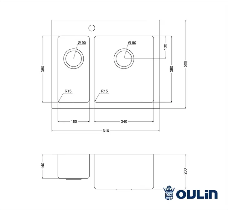Мойка Oulin OL-FTR202R фото 7 в Ростове-на-Дону