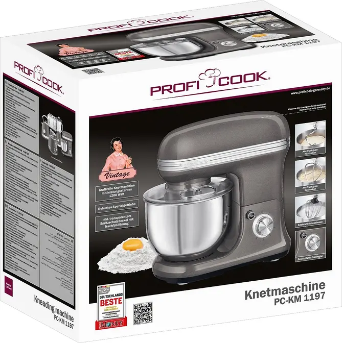 Кухонный комбайн Profi Cook PC-KM 1197 anthrazit фото 3 в Ростове-на-Дону Кухонный комбайн Profi Cook PC-KM 1197 anthrazit фото 3 в Ростове-на-Дону