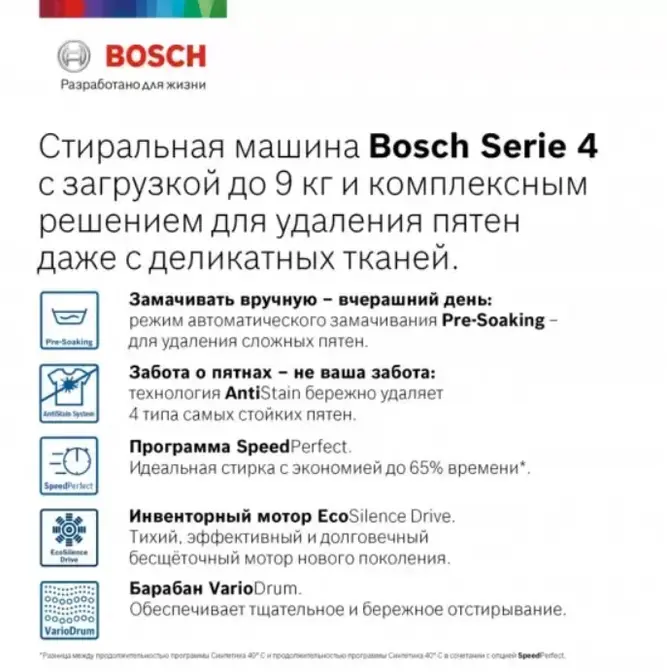 Стиральная машина Bosch WGA254A0OE фото 9 в Ростове-на-Дону