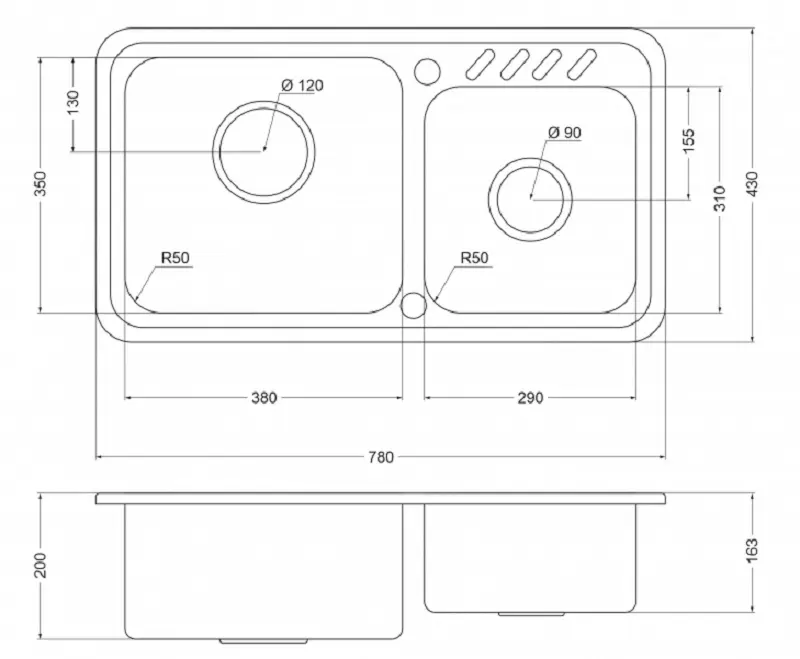Мойка Oulin OL-H9903 фото 3 в Ростове-на-Дону