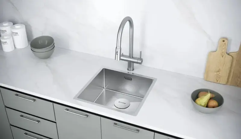 Мойка кухонная KUCHENSTERN KRAFT 45 500SS50 Нержавеющая сталь фото 2 в Ростове-на-Дону