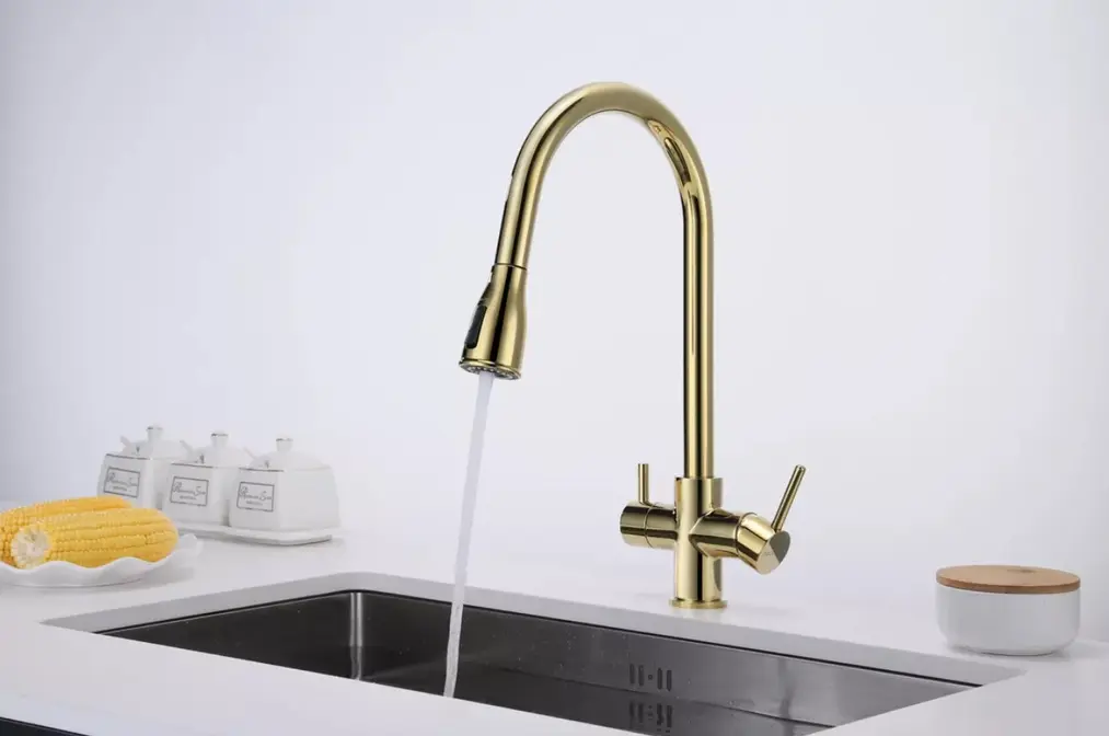 Смеситель Paulmark LANGE La214212-G золото фото 3 в Ростове-на-Дону