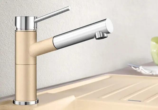 Смеситель Blanco Alta-S compact chrome/Silgranit фото 1 в Ростове-на-Дону