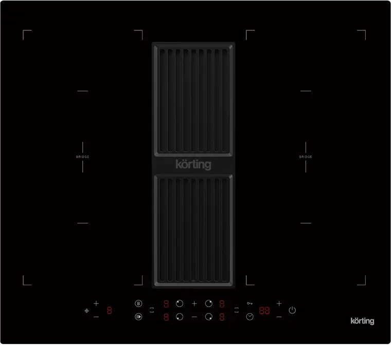 Варочная панель с интегрированной вытяжкой Korting HIBH 68980 NB фото 1 в Ростове-на-Дону