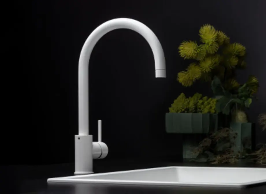 Смеситель Falmec ISEO ROUND WHITE (однорычажный, белый) фото 2 в Ростове-на-Дону Смеситель Falmec ISEO ROUND WHITE (однорычажный, белый) фото 2 в Ростове-на-Дону