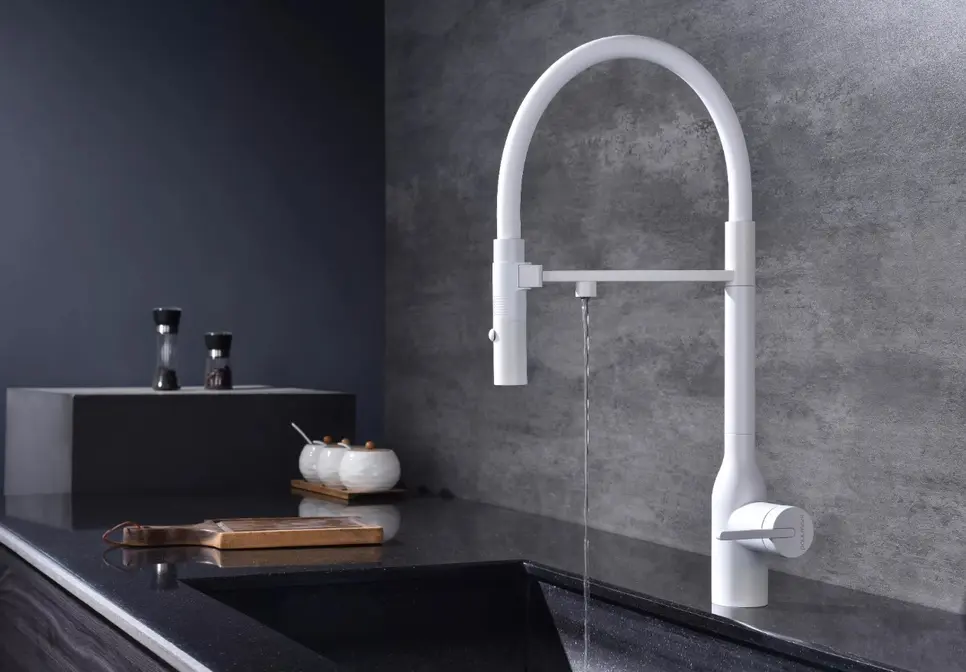 Смеситель Paulmark MAGNETO ONE Ma213188-WH белый матовый фото 5 в Ростове-на-Дону