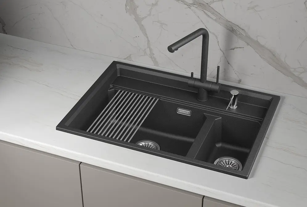 Мойка GRANULA Kitchen Space 7302i, ЧЁРНЫЙ фото 5 в Ростове-на-Дону
