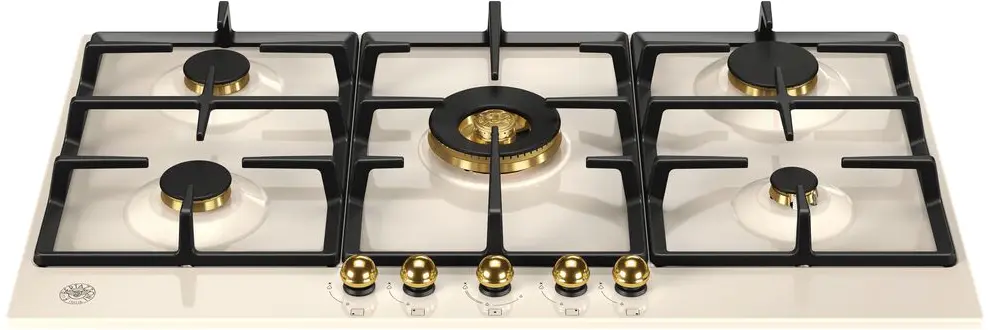 Газовая панель Bertazzoni P905CHERAG Слоновая кость, золотой фото 2 в Ростове-на-Дону