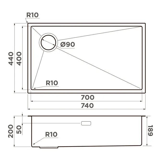 Кухонная мойка OMOIKIRI Taki 74-U/IF-L Side LG (арт.4997472) фото 3 в Ростове-на-Дону