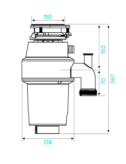 Измельчитель KUCHENSTERN MüHLE 370 350MU35 370 Вт (1/2 лс.) фото 5 в Ростове-на-Дону Измельчитель KUCHENSTERN MüHLE 370 350MU35 370 Вт (1/2 лс.) фото 5 в Ростове-на-Дону