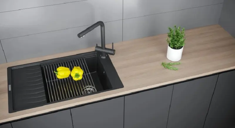 Мойка кухонная KUCHENSTERN BRETT 60 111WH10 Белый фото 3 в Ростове-на-Дону