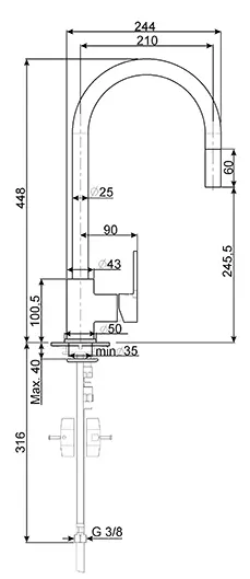Смеситель Smeg MID2CR фото 3 в Ростове-на-Дону