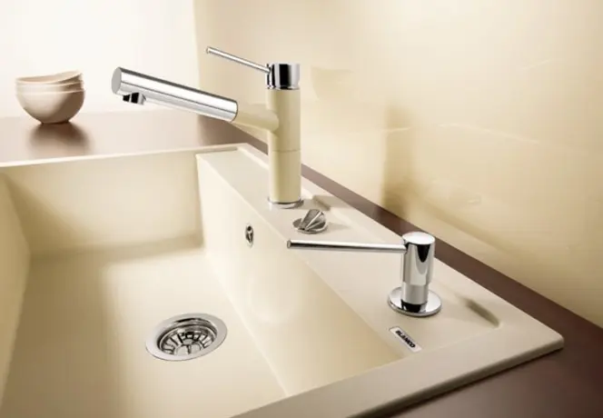 Смеситель Blanco Alta-S compact chrome/Silgranit фото 2 в Ростове-на-Дону