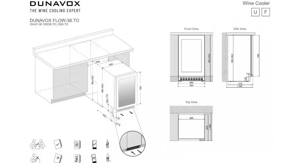 Винный холодильник Dunavox DAUF-38.100DB фото 4 в Ростове-на-Дону