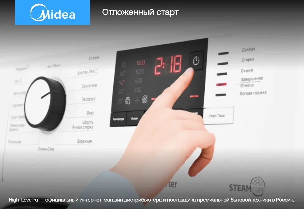 Стиральная машина Midea MF11914BS53/W фото 8 в Ростове-на-Дону