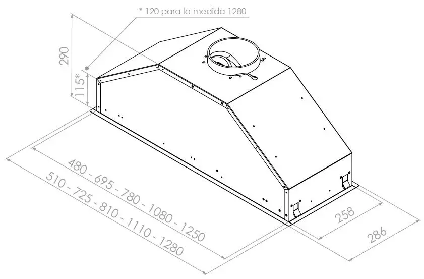 Вытяжка PANDO GTI/810 INOX V.850 SEC фото 3 в Ростове-на-Дону