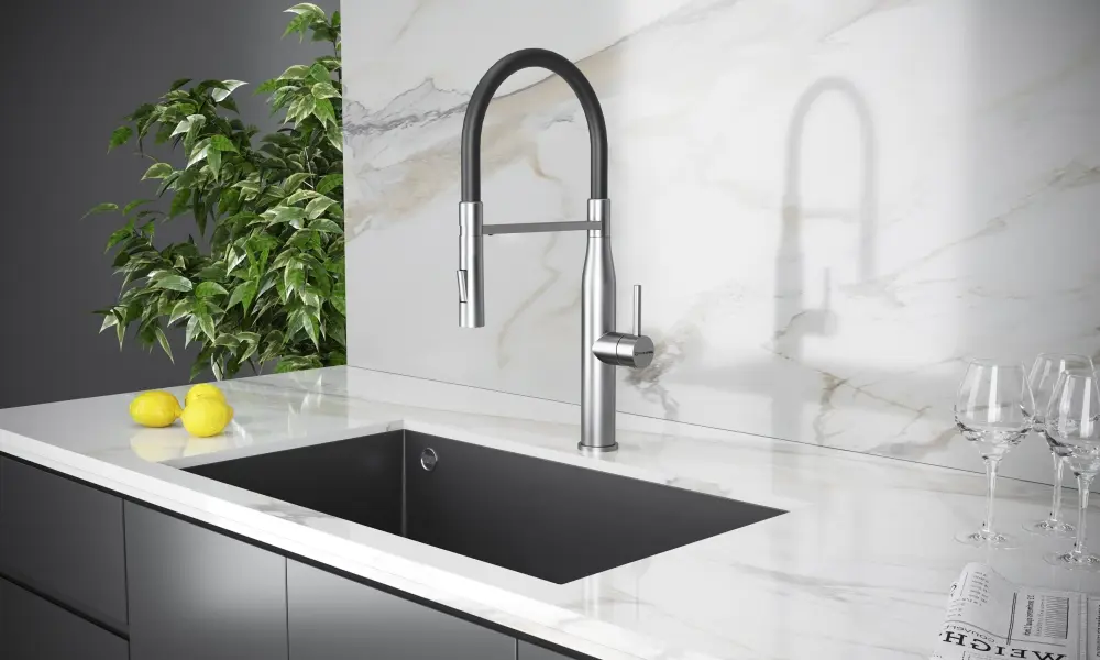 Смеситель KUCHENSTERN KERN-E 406SS40 Нержавеющая сталь фото 2 в Ростове-на-Дону Смеситель KUCHENSTERN KERN-E 406SS40 Нержавеющая сталь фото 2 в Ростове-на-Дону