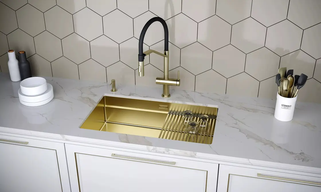 Смеситель Paulmark ZENDER Ze213155-BG брашированное золото фото 5 в Ростове-на-Дону