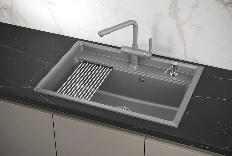Мойка GRANULA Kitchen Space 7301, АЛЮМИНИУМ фото 5 в Ростове-на-Дону
