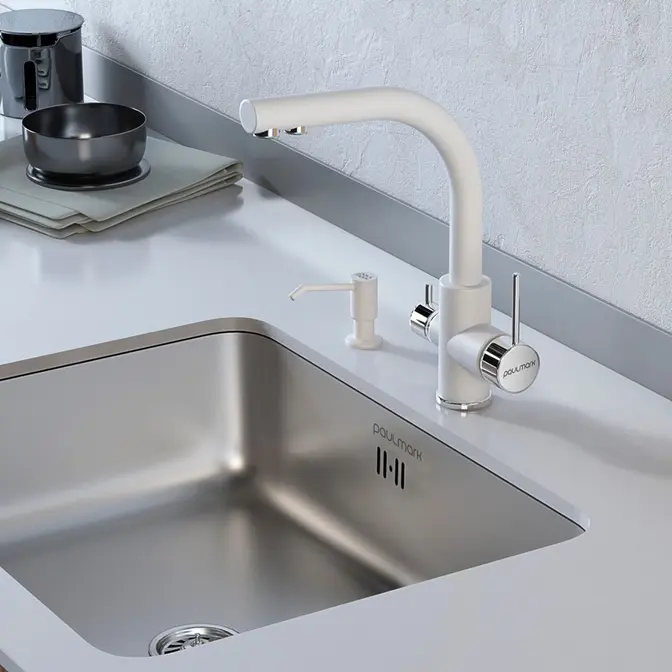 Смеситель Paulmark ESSEN Es213011-WH белый матовый фото 2 в Ростове-на-Дону Смеситель Paulmark ESSEN Es213011-WH белый матовый фото 2 в Ростове-на-Дону